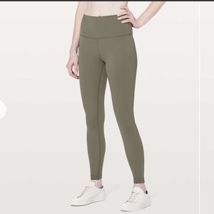 Lulu Lemon Wunder Under High-Rise Tight Full-On Luxtreme in Dark Olive